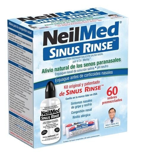 Sinus Rinse Kit con 60 sobres premezclados Farmex-Pluxee-Persistente